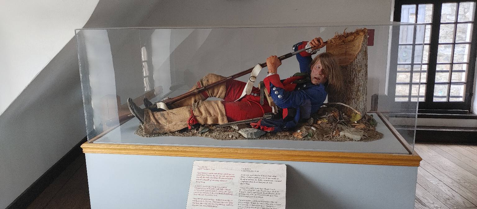 Recreated American soldier inside Fort Ticonderoga