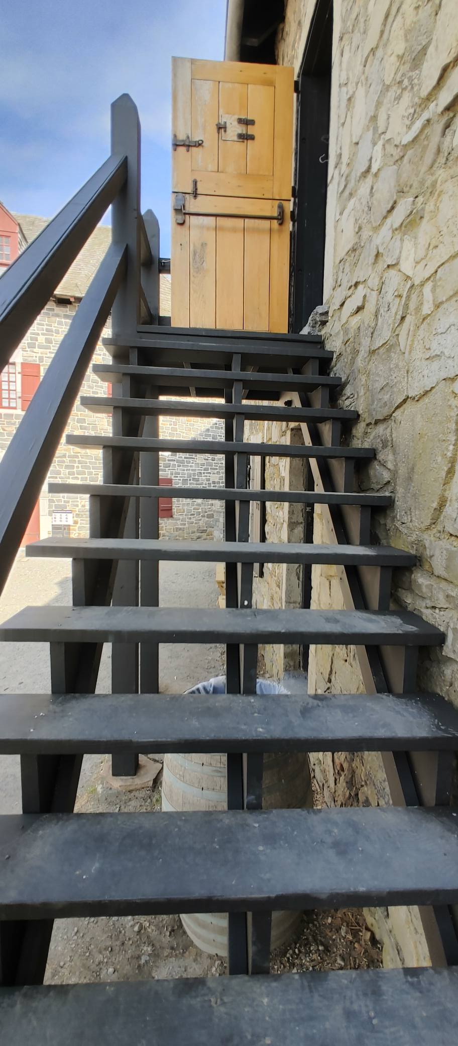 Stairs up to the Museum