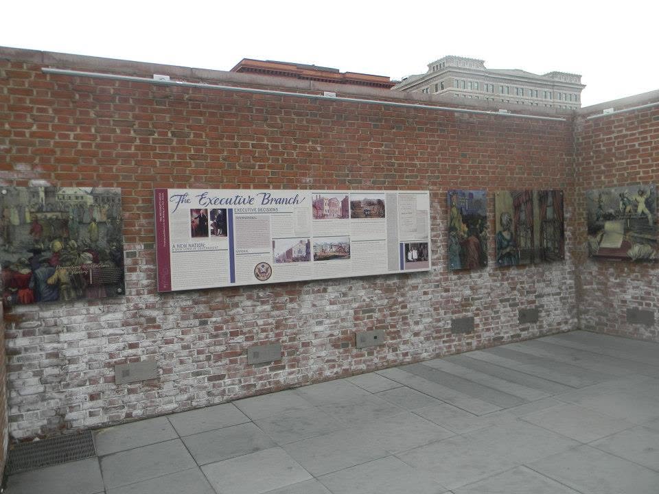 President's House memorial site and interpretive exhibits in Philadelphia