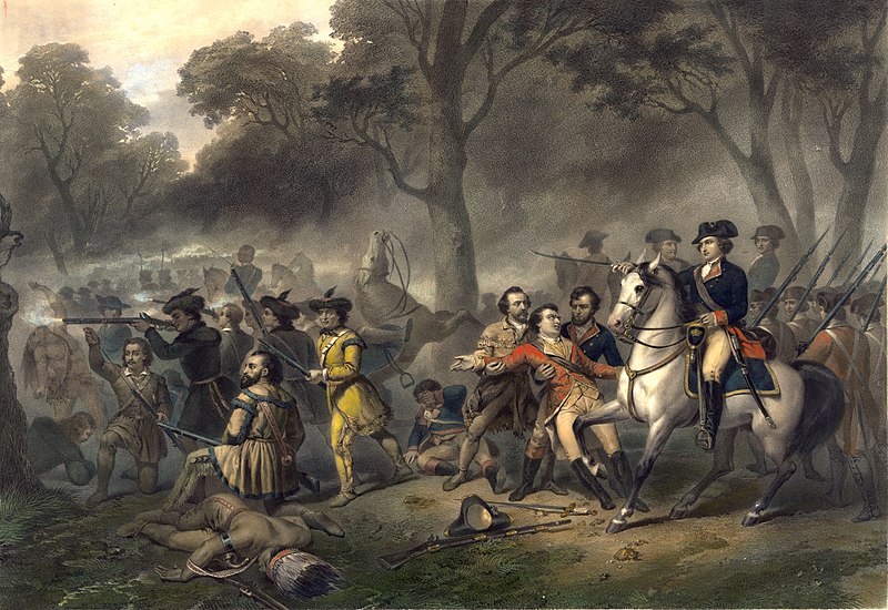 Washington as a young military officer